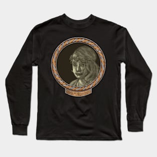 Melancholy Girl (frame silver copper celtic rope) Long Sleeve T-Shirt